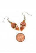 Tiny Glass Leaf Earrings